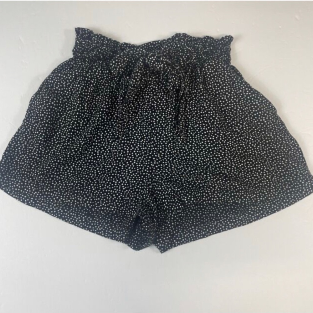 Hollister Women Polka Dot Elastic Waist Ultra Hi-Rise Shorts Black Size XS